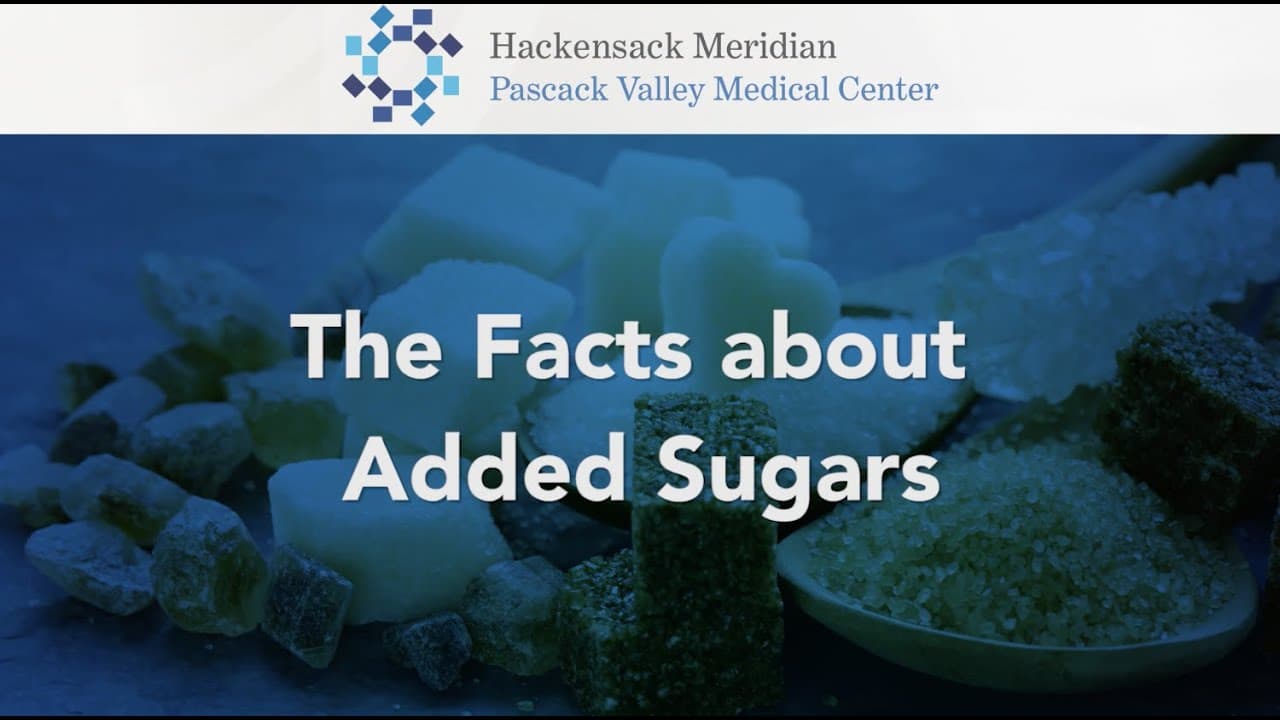 sugar and candy and butter with text overlay: The Facts About Added Sugars